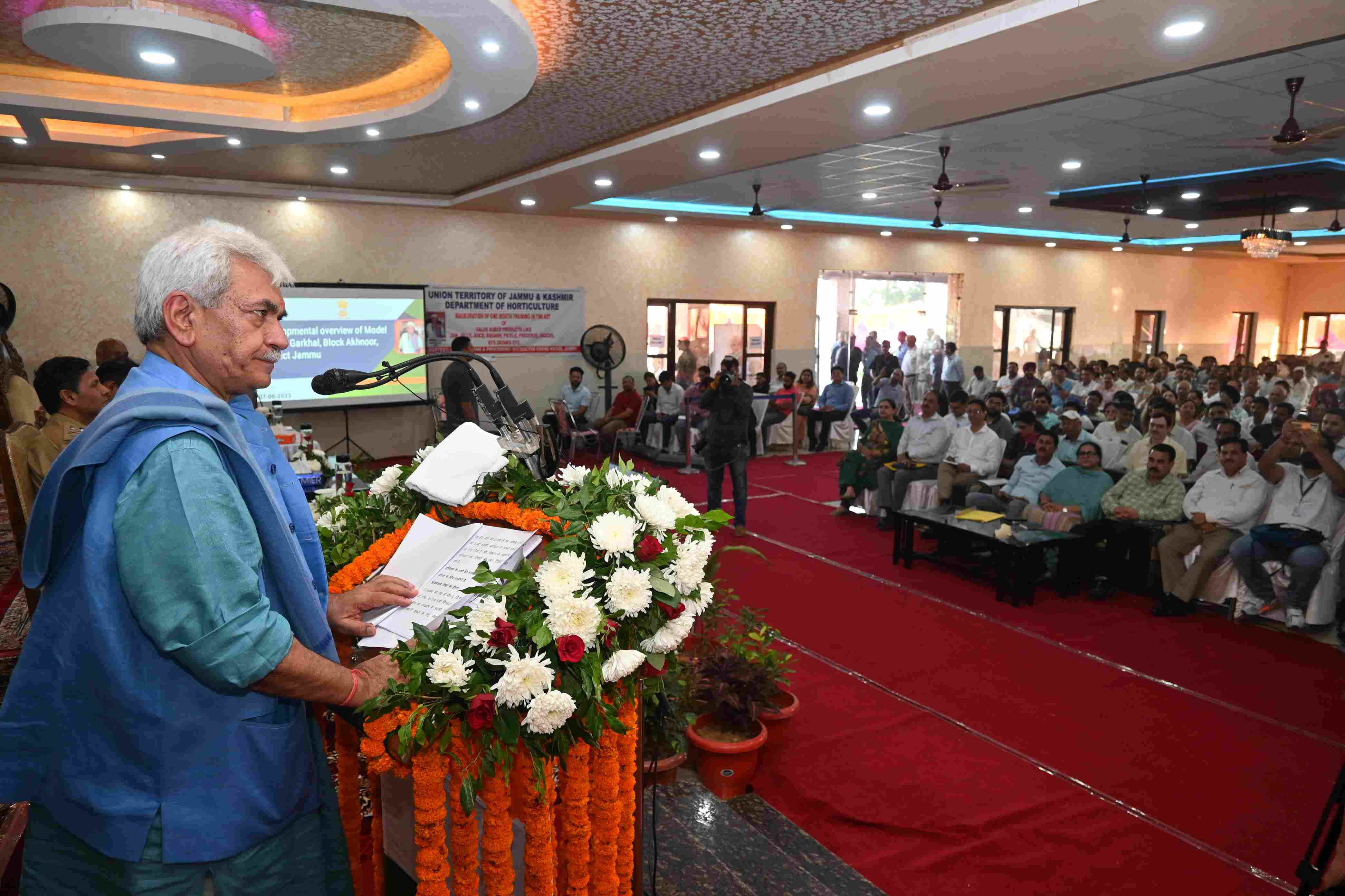'Lt Governor visits Akhnoor, addresses public function at Garkhal Panchayat'